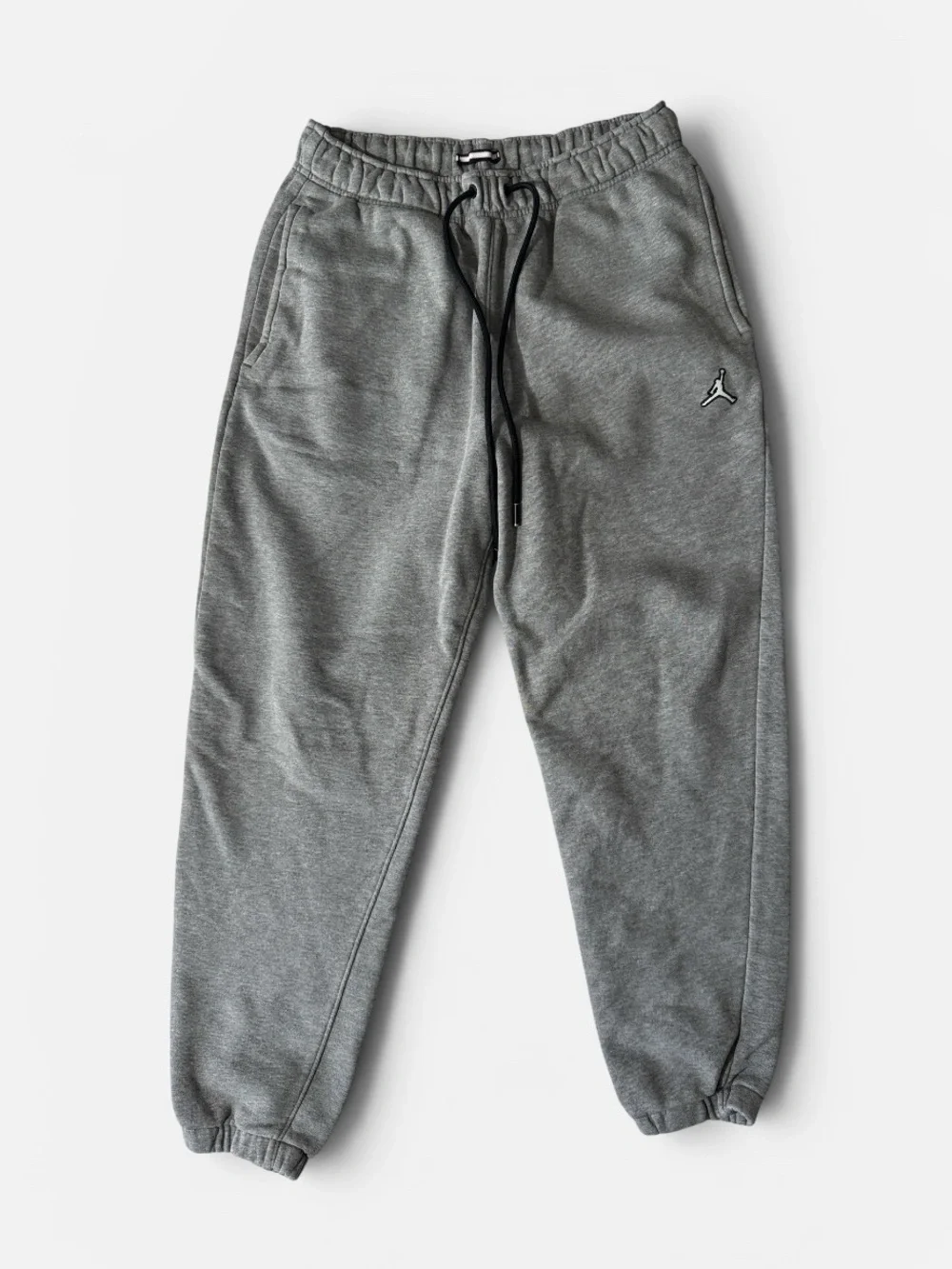 Jordan mens M Medium gray solid cotton blend fleece sweatpants EUC